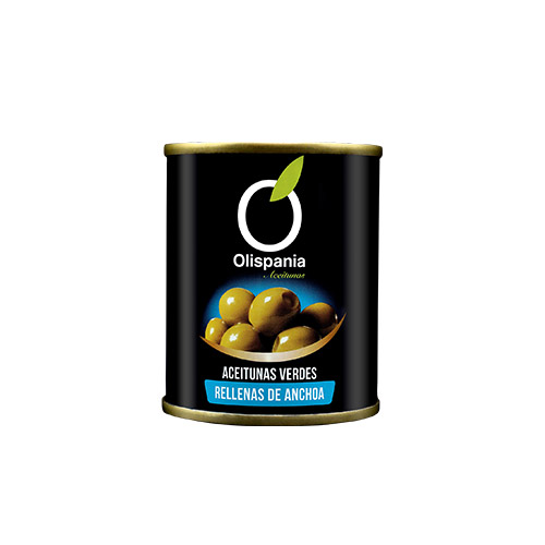 ACEITUNAS RELLENAS ANCHOA MINIBAR 140 GRS OLISPANIA