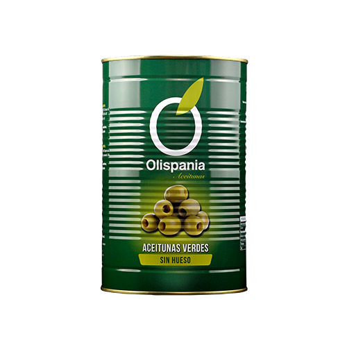 ACEITUNAS MANZANILLA SIN HUESO SABOR ANCHOA 200/220 5 KG OLISPANIA