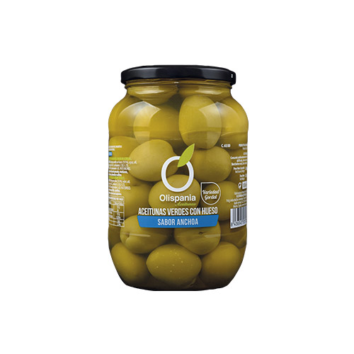 ACEITUNAS GORDAL SABOR ANCHOA 60/80 400 GRS OLISPANIA