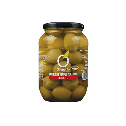 ACEITUNAS GORDAL PICANTES 60/80 400 GRS OLISPANIA