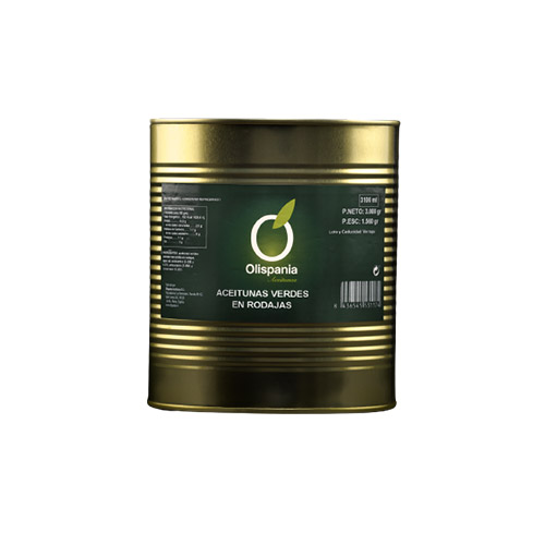 ACEITUNAS VERDES EN RODAJAS A-10 OLISPANIA