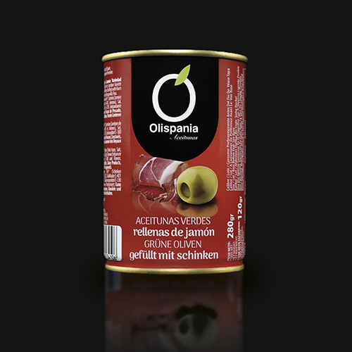 ACEITUNAS RELLENAS JAMON OLISPANIA