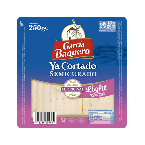 YA CORTADO SEMI LIGHT 250 GRS G.BAQUERO