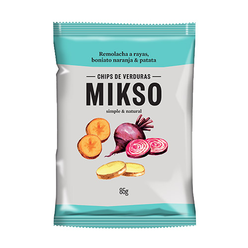 CHIPS REMOLACHA, BONIATO Y PATATA 85 GRS MIKSO