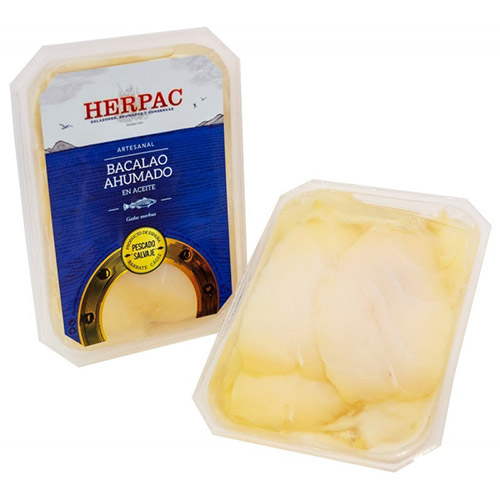 Bacallà fumat en oli 250 grs Herpac