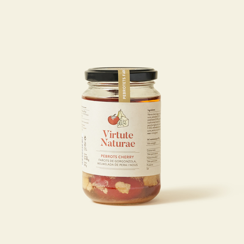 Pimientos cherry gorgonzola 370 grs Virtute Naturae