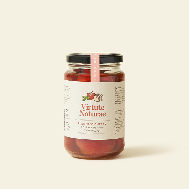 Pimientos cherry atún 370 grs Virtute Naturae