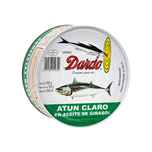 ATUN CLARO ACEITE GIRASOL RO-1000 DARDO