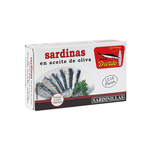 SARDINILLAS ACEITE OLIVA 12/18 RR-125 DARDO