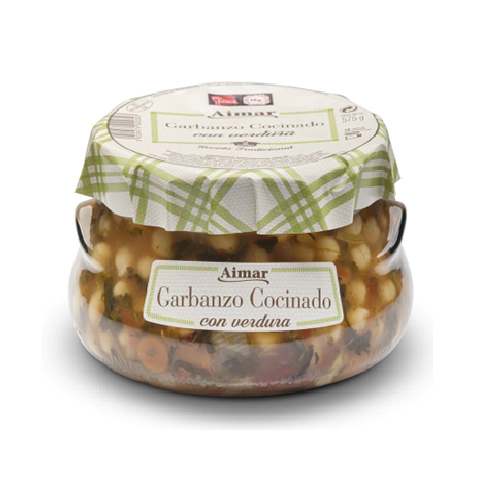 GARBANZOS COCINADOS CON VERDURA 600G AIMAR