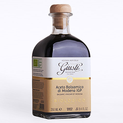 ACETO BALSAMICO ECOLOGICO 1 MEDALLA 250 ML. GIUSTI
