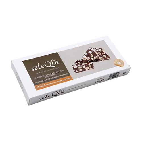 TURRON CHOCOLATE CON LECHE Y ALMENDRAS SELEQTA 200 GRS PG
